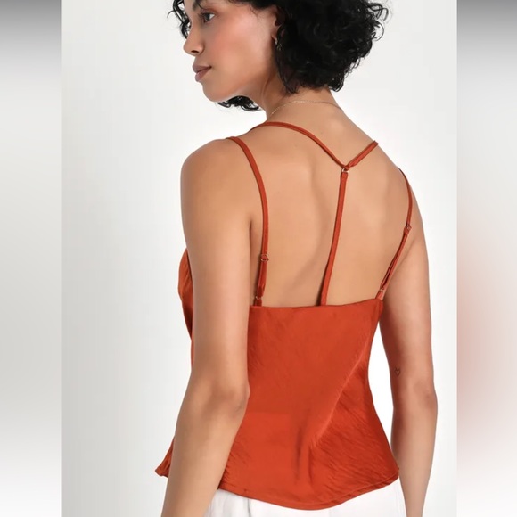 Joslin Dusty Blue Cowl Neck T-Back Top- size XS - Picture 5 of 6